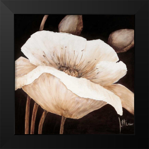 Amazing poppies II Black Modern Wood Framed Art Print by Roseboom, Jettie