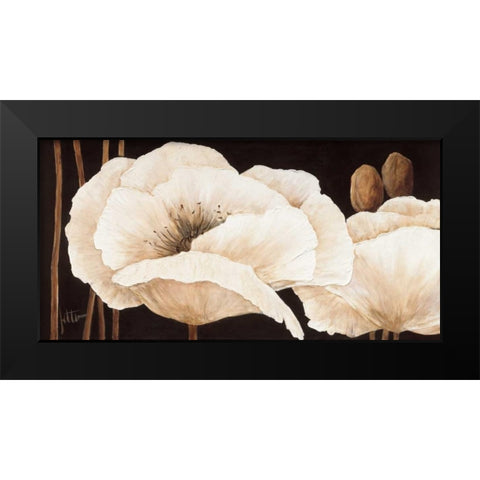 Amazing poppies III Black Modern Wood Framed Art Print by Roseboom, Jettie