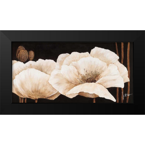 Amazing poppies IV Black Modern Wood Framed Art Print by Roseboom, Jettie