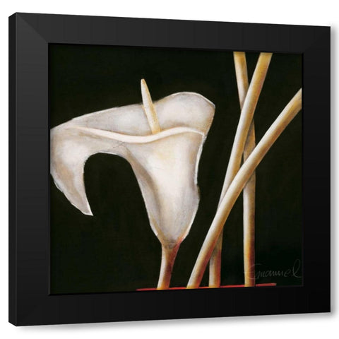 Lily in sepia I Black Modern Wood Framed Art Print by Emanuel, Beate