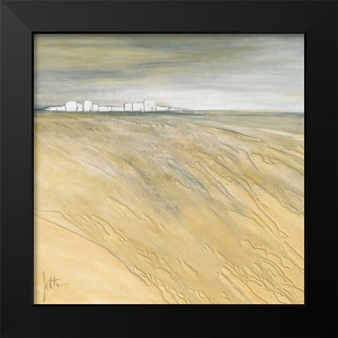 Waving landscape I Black Modern Wood Framed Art Print by Roseboom, Jettie