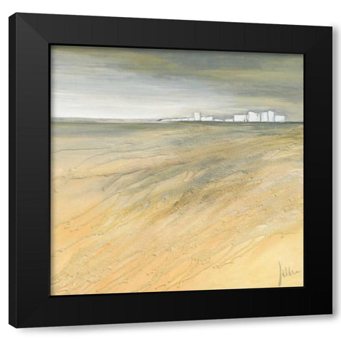 Waving landscape II Black Modern Wood Framed Art Print with Double Matting by Roseboom, Jettie