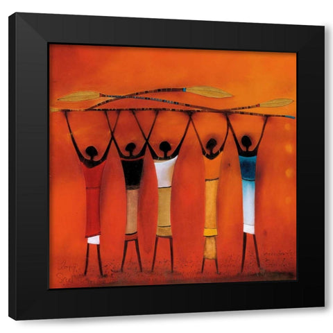 Feel free II Black Modern Wood Framed Art Print by Noordhuis, Jan Eelse