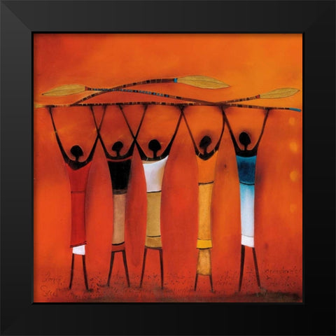 Feel free II Black Modern Wood Framed Art Print by Noordhuis, Jan Eelse