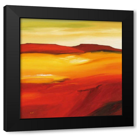Australian landscape I Black Modern Wood Framed Art Print with Double Matting by Schrooten, Andre
