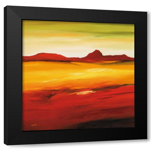 Australian landscape II Black Modern Wood Framed Art Print with Double Matting by Schrooten, Andre