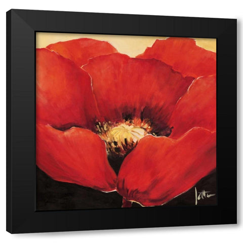 Red beauty I Black Modern Wood Framed Art Print with Double Matting by Roseboom, Jettie