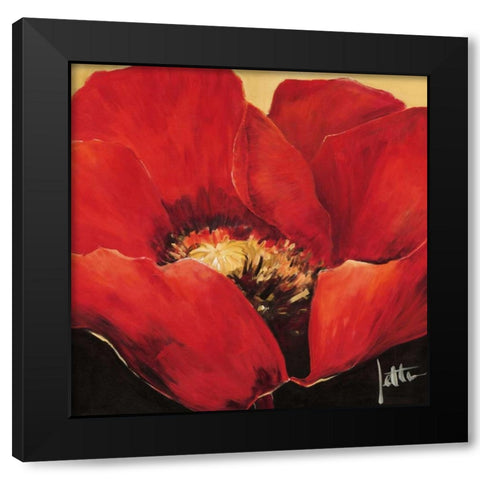 Red beauty II Black Modern Wood Framed Art Print with Double Matting by Roseboom, Jettie