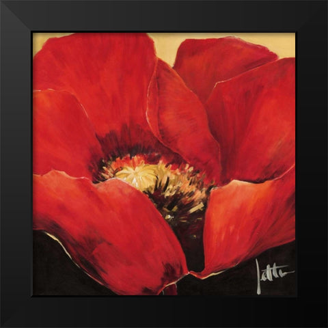 Red beauty II Black Modern Wood Framed Art Print by Roseboom, Jettie