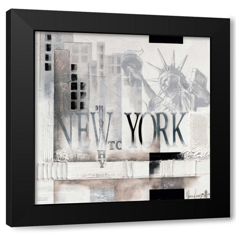 New York Why WTC Black Modern Wood Framed Art Print by Oudkerk, Marie-Louise
