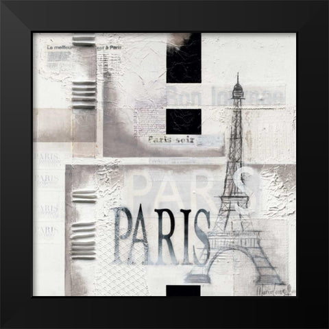 Paris Black Modern Wood Framed Art Print by Oudkerk, Marie-Louise