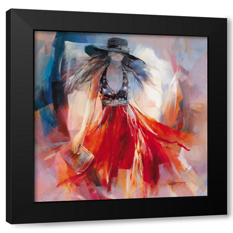 Summerdress I Black Modern Wood Framed Art Print by Haenraets, Willem