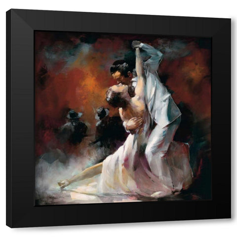 Tango Argentino I Black Modern Wood Framed Art Print with Double Matting by Haenraets, Willem
