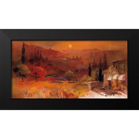 Romantic Tuscany II Black Modern Wood Framed Art Print by Haenraets, Willem