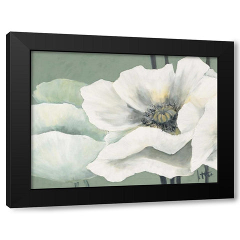 Poppy in Green II Black Modern Wood Framed Art Print with Double Matting by Roseboom, Jettie