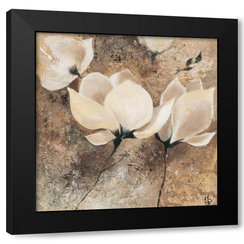 Magnolia II Black Modern Wood Framed Art Print by Volynets, Yuliya
