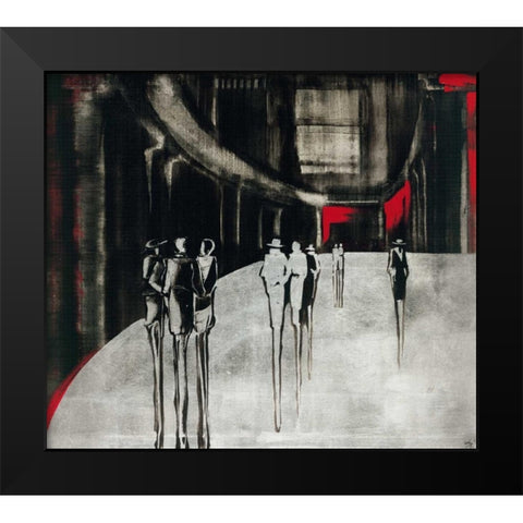 City scene I Black Modern Wood Framed Art Print by Radzetska, Elena