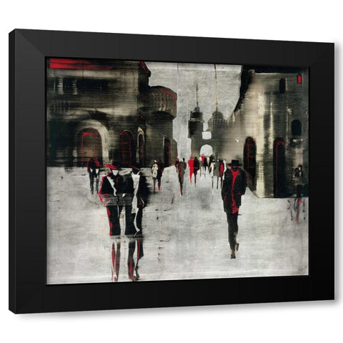 City scene II Black Modern Wood Framed Art Print by Radzetska, Elena