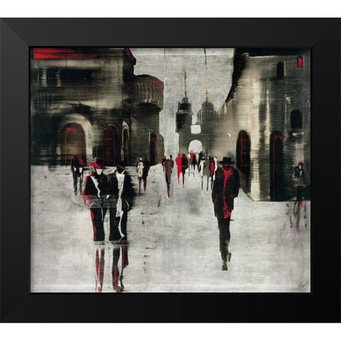 City scene II Black Modern Wood Framed Art Print by Radzetska, Elena