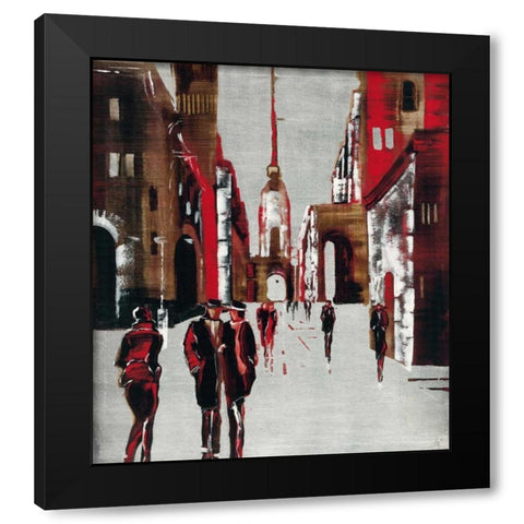 City scene III Black Modern Wood Framed Art Print with Double Matting by Radzetska, Elena