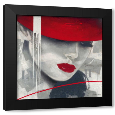 Glamorous I Black Modern Wood Framed Art Print by Bakker, Jochem