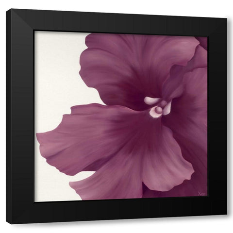 Violet Flower I Black Modern Wood Framed Art Print with Double Matting by Poelstra-Holzhaus, Yvonne