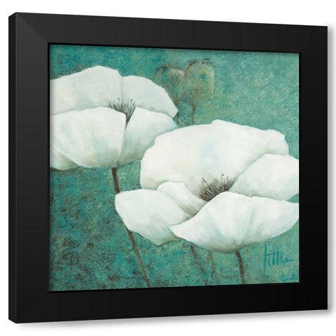 Flora I Black Modern Wood Framed Art Print by Roseboom, Jettie