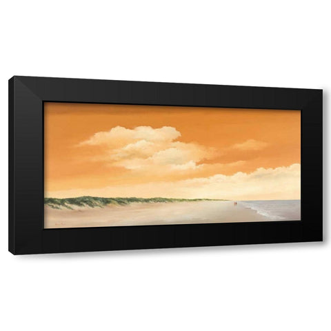 Along the Sea II Black Modern Wood Framed Art Print by Paus, Hans