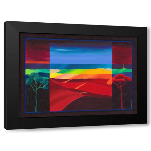 Lighthouse II Black Modern Wood Framed Art Print by van Oostmalle, Cees