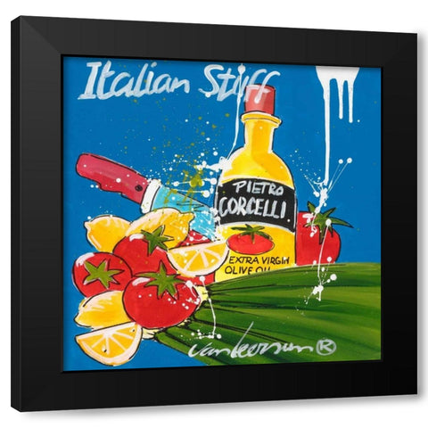 Italian stuff Black Modern Wood Framed Art Print by van Leersum, El