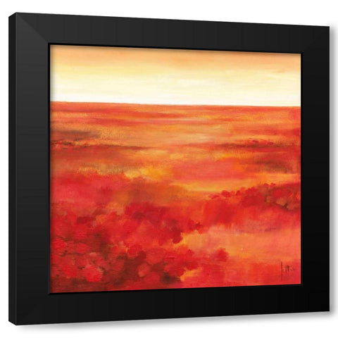 Wild Flowers I Black Modern Wood Framed Art Print by Roseboom, Jettie