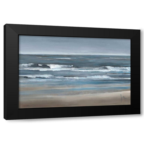 Waves II Black Modern Wood Framed Art Print with Double Matting by Roseboom, Jettie