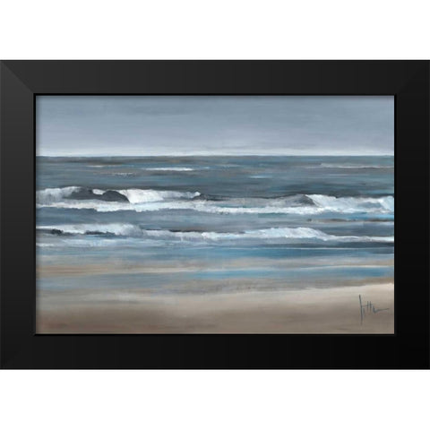 Waves II Black Modern Wood Framed Art Print by Roseboom, Jettie