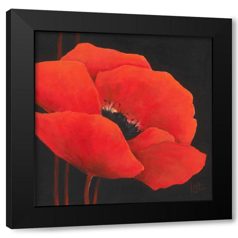 Simple red II Black Modern Wood Framed Art Print by Roseboom, Jettie