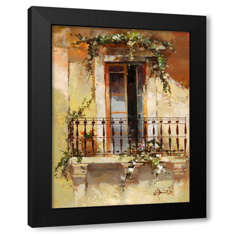 Balcony III Black Modern Wood Framed Art Print by Haenraets, Willem