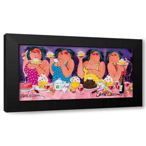 Sweet Dreams Black Modern Wood Framed Art Print by van Leersum, El