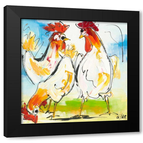 Tokkie II Black Modern Wood Framed Art Print by Fiore, Art