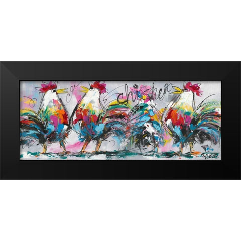 Discussions Black Modern Wood Framed Art Print by Fiore, Art