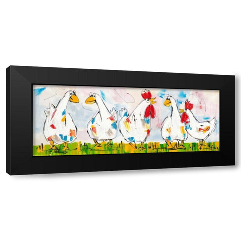 All together Black Modern Wood Framed Art Print by Fiore, Art