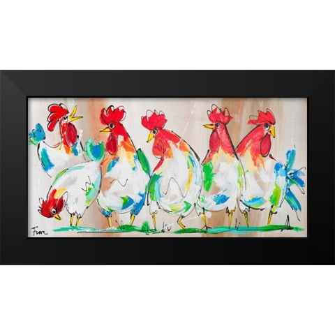 Brothers and Black Modern Wood Framed Art Print by Fiore, Art