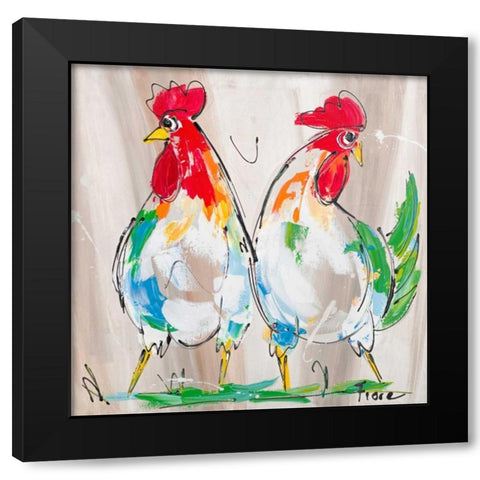 Me and my brother Black Modern Wood Framed Art Print by Fiore, Art