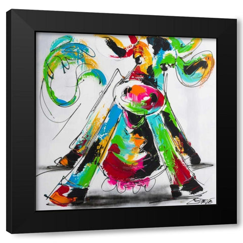 Smiling all day I Black Modern Wood Framed Art Print by Fiore, Art