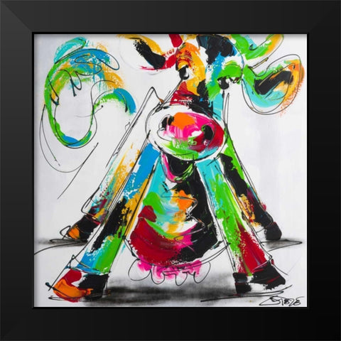 Smiling all day I Black Modern Wood Framed Art Print by Fiore, Art