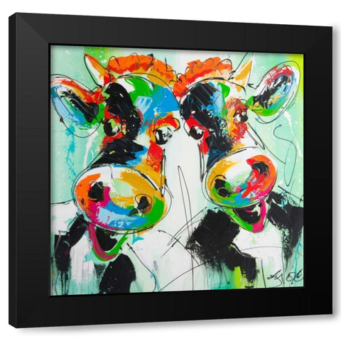 Portret muhmuh Black Modern Wood Framed Art Print by Fiore, Art