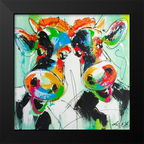 Portret muhmuh Black Modern Wood Framed Art Print by Fiore, Art