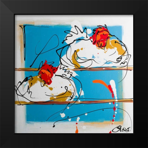 Sleeping and dreaming  Black Modern Wood Framed Art Print by Fiore, Art