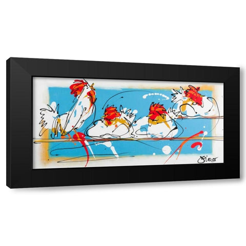 I am awake Black Modern Wood Framed Art Print with Double Matting by Fiore, Art