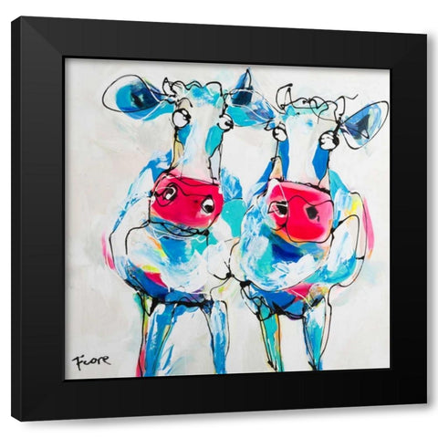 we are in loveâ€¦. Black Modern Wood Framed Art Print by Fiore, Art