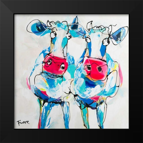 we are in loveâ€¦. Black Modern Wood Framed Art Print by Fiore, Art