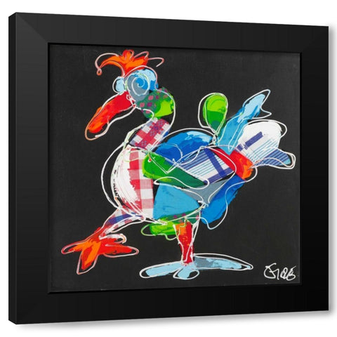 Cool animal I Black Modern Wood Framed Art Print by Fiore, Art